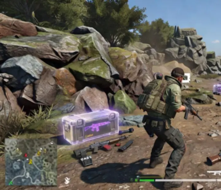 Free Fire MAX térkép felfedezése air drop-okkal és fedezékekkel