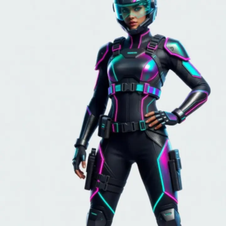 Free Fire MAX hős különleges felszereléssel és neon effektusokkal
