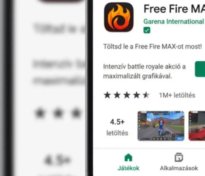 Free Fire MAX Google Play letöltési útmutató képernyőkép